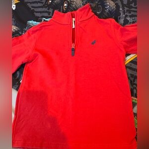 The Beaufort Bonnet Company Vibrant Red Half-Zip Pullover, size 6